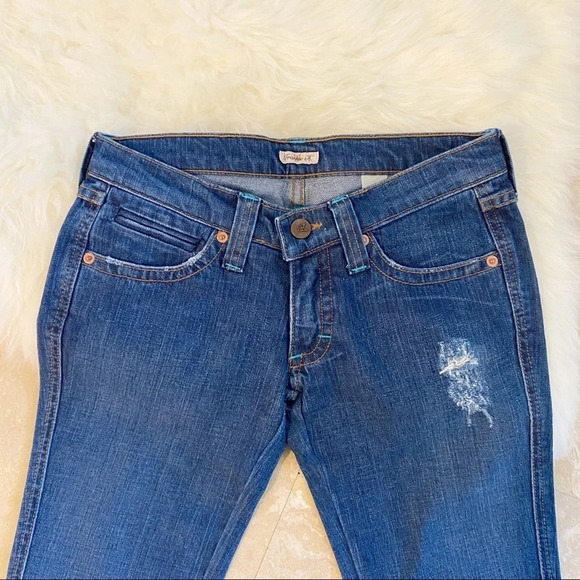 Frankie B. Like New Dark Denim Studs Jeans Y2K Vintage Pristine Size 2 XS - Picture 6 of 10